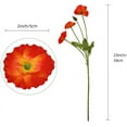 thumbnail image 3 of Zukuco 4PCS Artificial Poppy Silk Flowers with Stems Faux Poppy Flowers Bulk Fake Flowers for Wedding, Home, Party, Table Outdoor Indoor Decor, 3 of 6