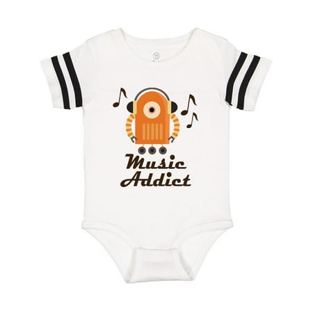 

Inktastic Music Addict Robot Musician Gift Gift Baby Boy or Baby Girl Bodysuit