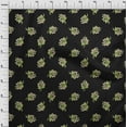 thumbnail image 3 of oneOone Cotton Jersey Black Fabric Leaves & Flower Floral Fabric For Sewing Printed Craft Fabric By The Yard 58 Inch Wide, 3 of 4