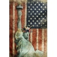thumbnail image 2 of Grey, Jace 17x24 Black Ornate Wood Framed with Double Matting Museum Art Print Titled - Statue Of America, 2 of 4