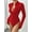 Red, variant on Mock Turtleneck for Women Zip up Long Sleeve Body Suits Womens Fitted Tight Tops