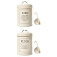 thumbnail image 1 of s White Metal Flour & Rice Storage Tin 3L Container 15x19.2cm, 1 of 8