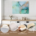 thumbnail image 6 of Marble Abstract Canvas Print Wall Art, Modern Teal Green Gold Textured Stone Wall Decor Modern Artwork Paintings Pictures for Living Room Framed and Stretched Ready to Hang, 12" x 16", 6 of 9