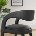 thumbnail image 3 of Pemberly Row 20" Upholstered Faux Leather Dining Chair in Black (Set of 2), 3 of 10