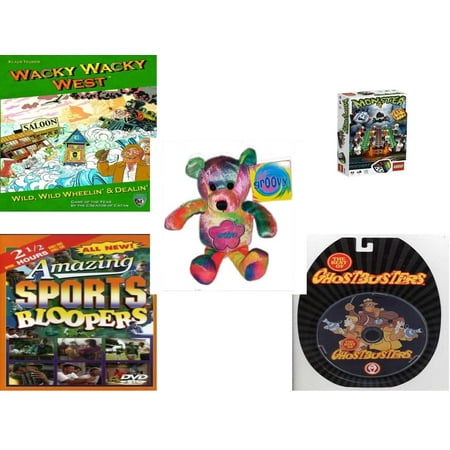 Children's Gift Bundle [5 Piece] -  Wacky Wacky West  - Lego s Monster 4  - Groovy Beanie Bear  8