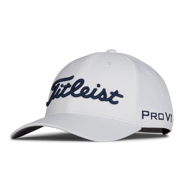 Gorra de Golf Titleist Tour Performance, Blanca/Azul Marino