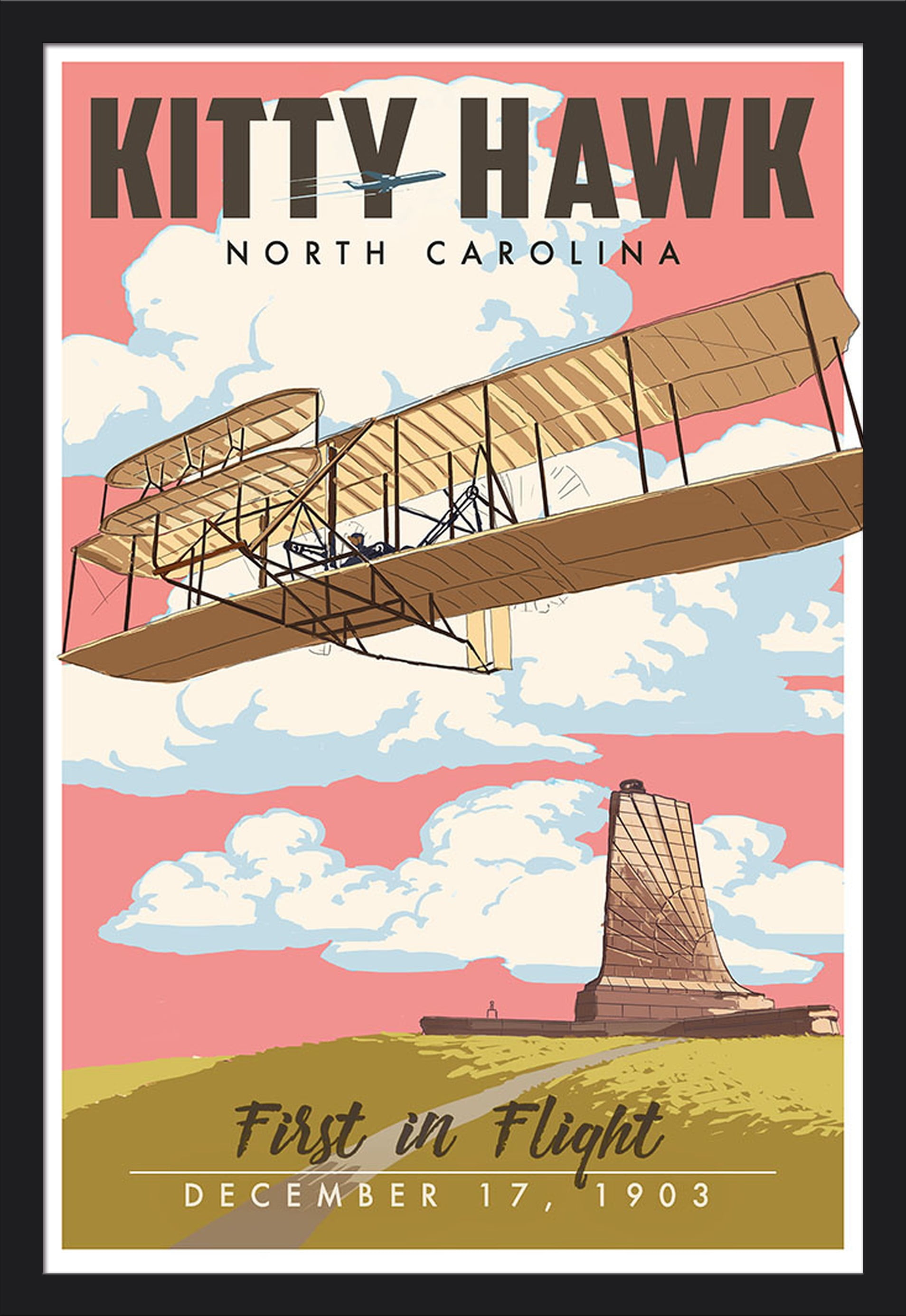 Kitty Hawk, North Carolina First in Flight Lantern Press Artwork
