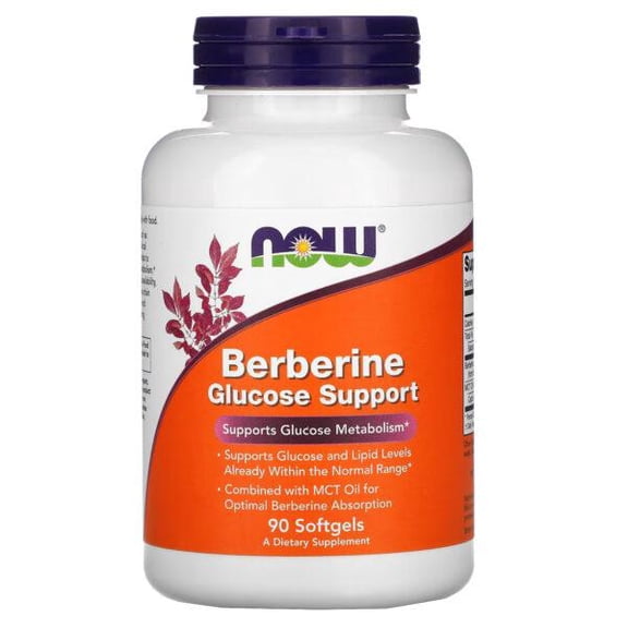 Vitamina Now Berberina 90 Softgels soporte en el control de la glucosa Now Berberina soporte control glucosa