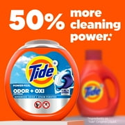 Tide Power PODS Laundry Detergent Soap Pacs with Odor Defense + Oxi, Original Scent, 57 Count