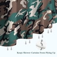 thumbnail image 6 of Green Brown Camo Irregular Shapes Pattern Shower Curtain 36"x72" ,Bathroom Decorative Shower Curtains Set with 12 Hooks,Modern Waterproof Washable Shower Curtain, 6 of 6