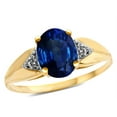 thumbnail image 2 of Star K � Oval 9x7 Created Sapphire trillion miracle setting wide band Ring, 2 of 9