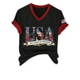 thumbnail image 6 of kaondbfi Summer Tops for Women Women's 250Th Anniversary Print V Neck T Shirt 250Th Anniversary Tshirt Patriotic Tee Womens Essentials Fashion Clothing, 6 of 7