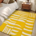 thumbnail image 4 of 3'x5' Area Rugs, Yellow Geometric Indoor Outdoor Area Rug for Living Room Bedroom, Modern Abstract Minimalist Stripe Washable Bathroom Rugs Kitchen Floor Carpet Mats Home Decor Aesthetic, 4 of 8