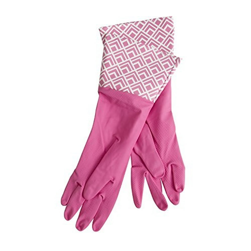 glamgloves dishwashing gloves for cleaning, thick latex gloves for