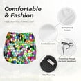thumbnail image 6 of Haiem Colorful Tie Dye Stained Glass Women's 2 in 1 Running Shorts - Lightweight Athletic Workout Gym Yoga Breathable Sports Shorts Liner with Phone Pockets-, 6 of 9