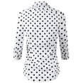 thumbnail image 2 of Doublju Women's 3/4 Sleeve Slim Fit Button Down Dress Shirt (Plus Size Available), 2 of 4