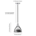 thumbnail image 4 of Evelyn&Zoe Industrial 8" Wide Polished Nickel Pendant, 4 of 6