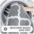 thumbnail image 5 of Alfombrilla de baño antideslizante, alfombra de baño absorbente de microfibra suave, alfombrilla de baño con diseño marroquí, lavable a máquina, 41 x 61 cm, gris, 5 of 5