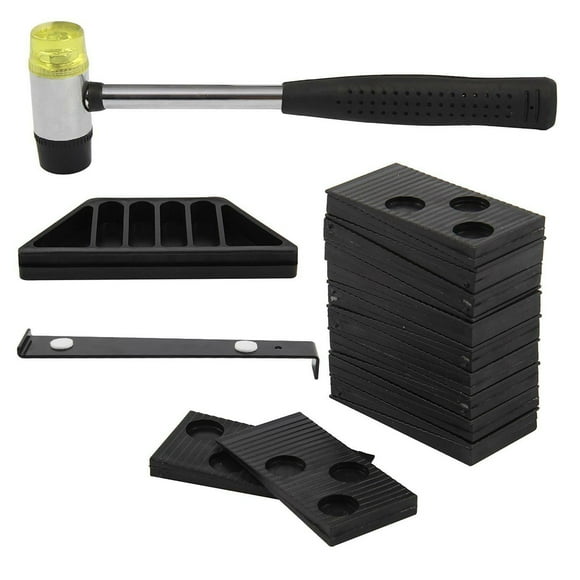 Graflsoa DIY Wood Floor Installation Kit with 20 Anti-Slip Spacers, Lightweight & Safe Manual Tools for Laminate Flooring
