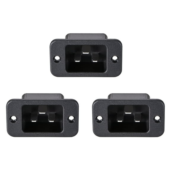 C20 Panel Mount Plug Adapter AC 250V 16A 3 Pins IEC Inlet Module Plug Power Connector Socket Staight 3 pcs