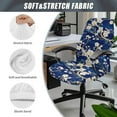 thumbnail image 5 of FKELYI Blue Floral Print Office Chair Cover Rotating Swivel Chair Slipcover for Armchair Washable Gaming Chair Covers Protective Cover for Home Decor, Large, 5 of 6