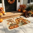 thumbnail image 4 of Hovilon 16x24 Inch Fall Pumpkin Thanksgiving Doormat, Khaki Polyester Welcome Mat, Non-Slip Washable Autumn Harvest Door Rug for Front Porch Entryway Kitchen, Indoor Outdoor Farmhouse Home Decor, 4 of 6