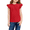 Red, variant on Arshiner Girls Ruffle Short Sleeve Shirts Cute Summer Frill Neck Pleated Textured Blouse Tops
