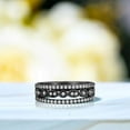thumbnail image 3 of JeenMata Harmonizing Wedding Band Trio Set for Women in 18K Black Gold over Silver, 3 of 10