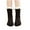 Black, variant on GigrtiJin Womens Winter Fuzzy Socks Thicken Warm Non-slip Socks Soft Comfy Casual Plush Solid Color Middle Socks
