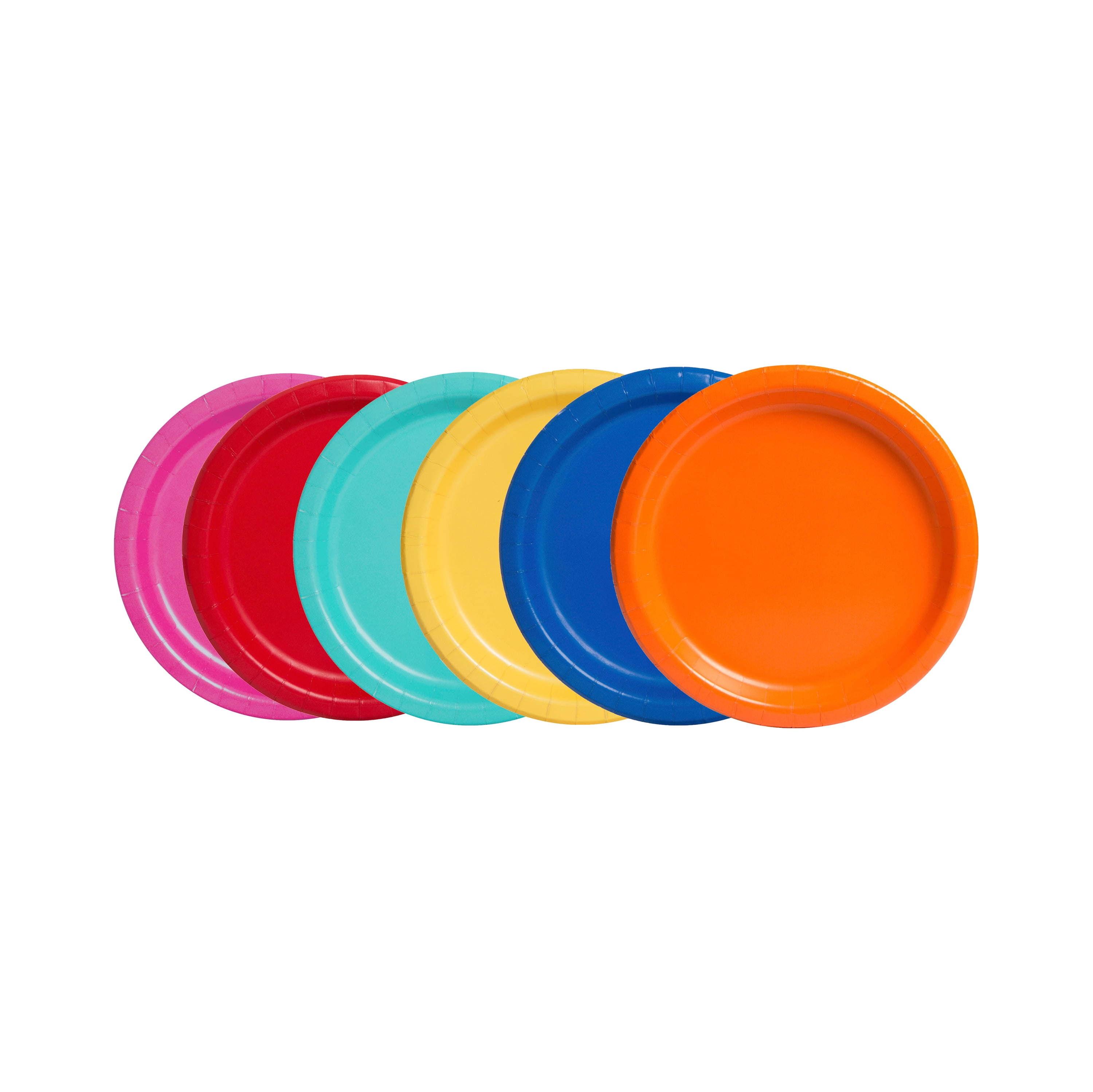 (6 pack) 12CT 7IN Multicolor Dessert Paper Plates by Way to Celebrate
