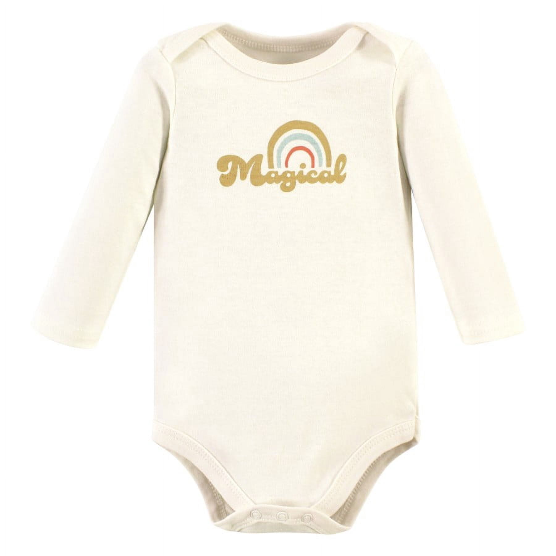 Hudson Baby Cotton Long-Sleeve Bodysuits, 3-Pack, Newborn- 24 Months