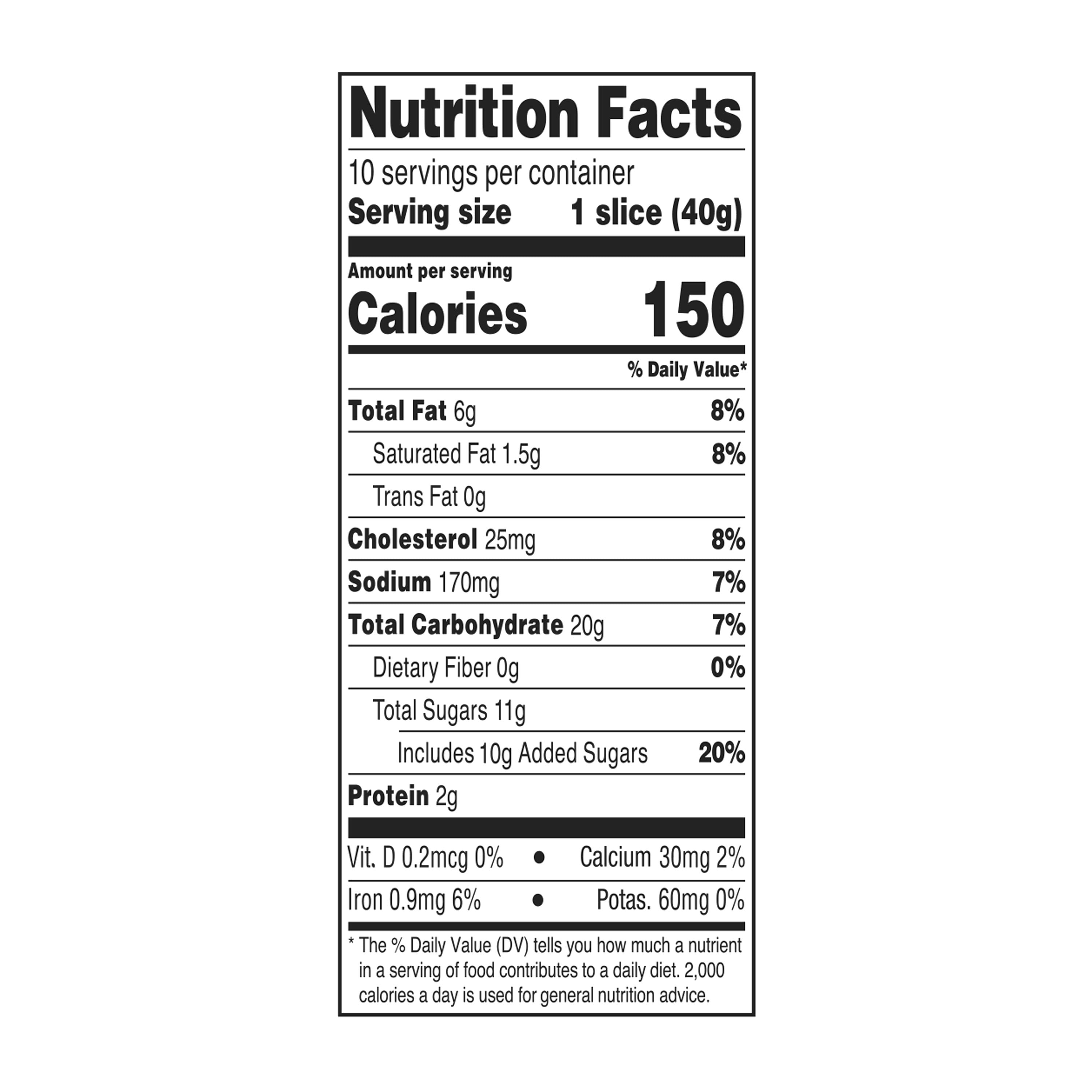 Freshness Guaranteed Blueberry Sliced Loaf Cake, 14oz, 10 Count