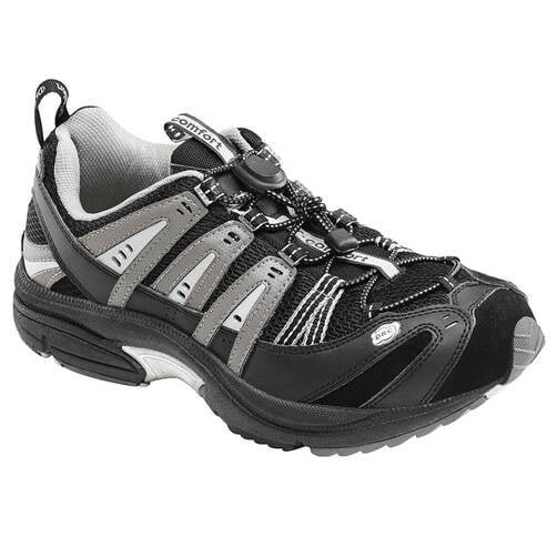 Dr. Comfort Performance Men's Athletic Shoe- 14W-Black/Gray