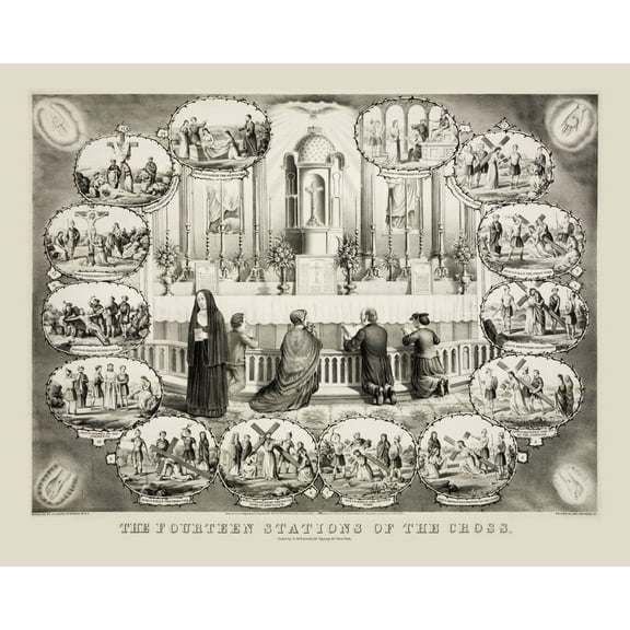 Print: The Fourteen Stations Of The Cross