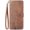 Brown, variant on Zipper Storage Design Wallet Case for Samsung Galaxy A13 4G/5G, Skin Friendly Feel Leather Case with Magnetic Clasp and Muliti-Card Slots Holster for Samsung Galaxy A13,SZY Brown