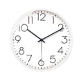 thumbnail image 1 of Reloj de pared minimalista blanco, funcionamiento silencioso, a pilas, diseño versátil, 1 of 7