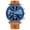 Blue, variant on Men's Fashion Stainless Steel Watches Date Waterproof Chronograph Wristwatches,Genuine Leather Strap Waterproof Watch