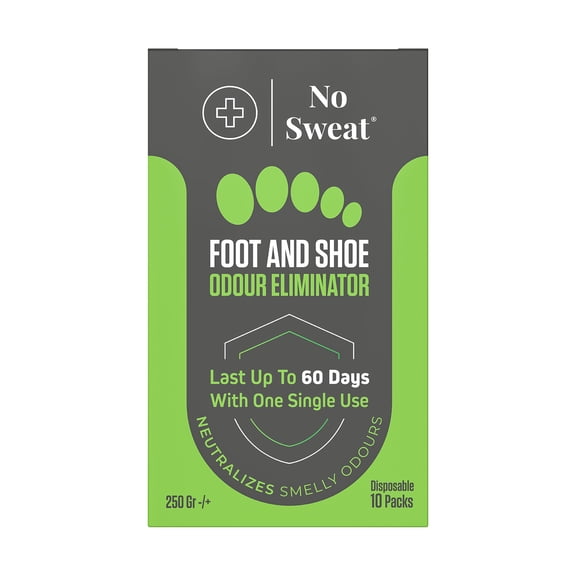No Sweat Foot And Shoe Odor Remover 10 PCS