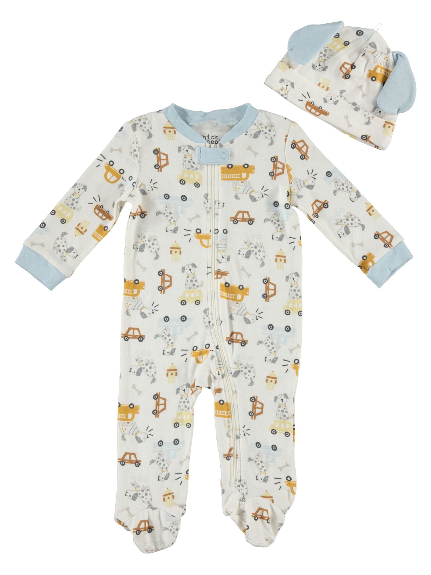 Chick Pea Baby Boy 2 PC Footed Coverall Set, Sizes Newborn9 Months