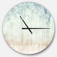 thumbnail image 1 of DesignArt Winter with Foggy Forest Large Wall Clock, 1 of 2