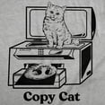 thumbnail image 2 of Mens Funny T Shirts Copy Cat Sarcastic Kitten Graphic Office Humor Tee for Men (Light Heather Grey - Copy Cat) - S, 2 of 3