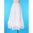 thumbnail image 3 of Alvivi Women's French Retro Elastic High Waist A-Line Skirt Layer Ruffle Swing Long Maxi Skirts White XL/XXL/3, 3 of 6