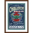 thumbnail image 2 of Art.com Charleston, South Carolina - Blue Crabs Art Print by Lantern Press, Brown Frame Wall Art, 17" x 23", 2 of 5