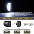 thumbnail image 2 of Riwesomey Lámpara de luces LED para matrícula, reemplazo de alto brillo para Chevy Silverado Avalanche 1999-2013 Bombillas para automóviles Riwesomey CZ11806-00B, 2 of 6