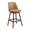 Brown, variant on ROME + OAK Rowan 26" Swivel Counter Stool in Walnut Finish with White Fabric Seat, Set of 3