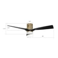 thumbnail image 5 of 52" Low Profile IndooOutdoor Outdoor Ceiling Fan with Remote and 10 Speed DC Motor Dim Light, 5 of 7