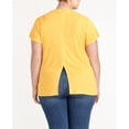 thumbnail image 5 of Rachel Roy Womens Slit Back Pullover Blouse, Yellow, Plus Size, 1X, 5 of 5