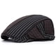 thumbnail image 1 of Gorra plana Gatsby Newsboy de algodón/mezclilla a rayas para hombre, 1 of 4