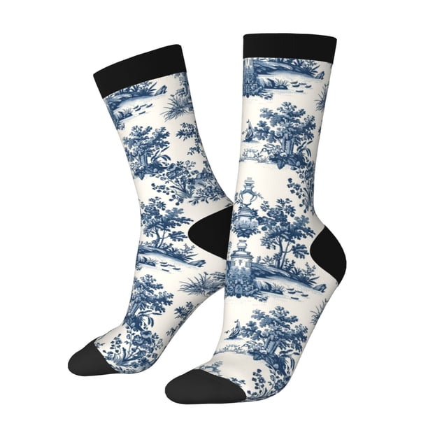 Balery Vintage Floral 1 Calcetas Largas con Estampado para Hombre y Mujer – Suaves y Transpirables, Talla Única (US 5-11)