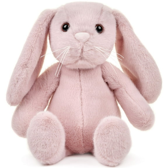 Bearington Snuggle Bunny The Stuffed Bunny Plush, 13.5 Inch Pink Bunny, Floppy Bunny Stuffed Animal, For Ages 1-14
